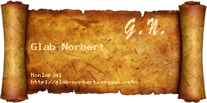 Glab Norbert névjegykártya