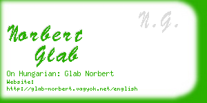 norbert glab business card